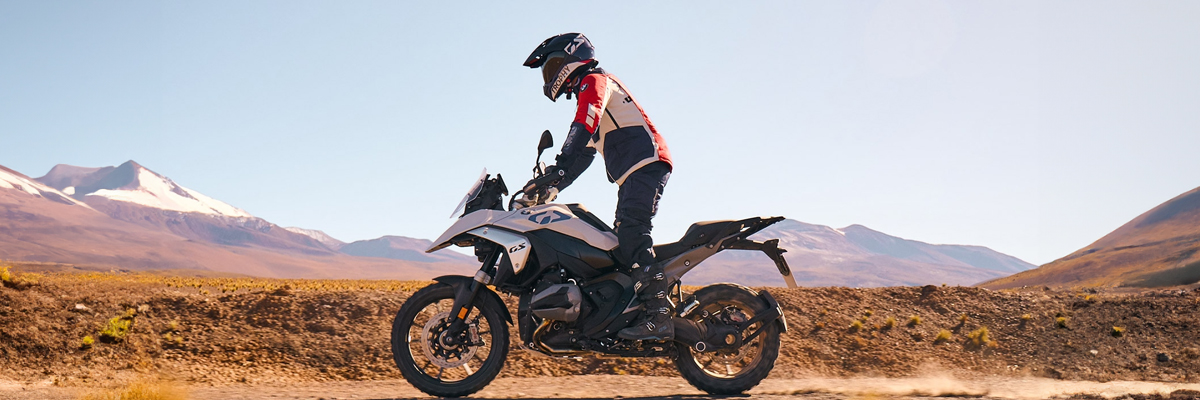 A BMW Motorrad rider visiting the San Bernardino Mountains.