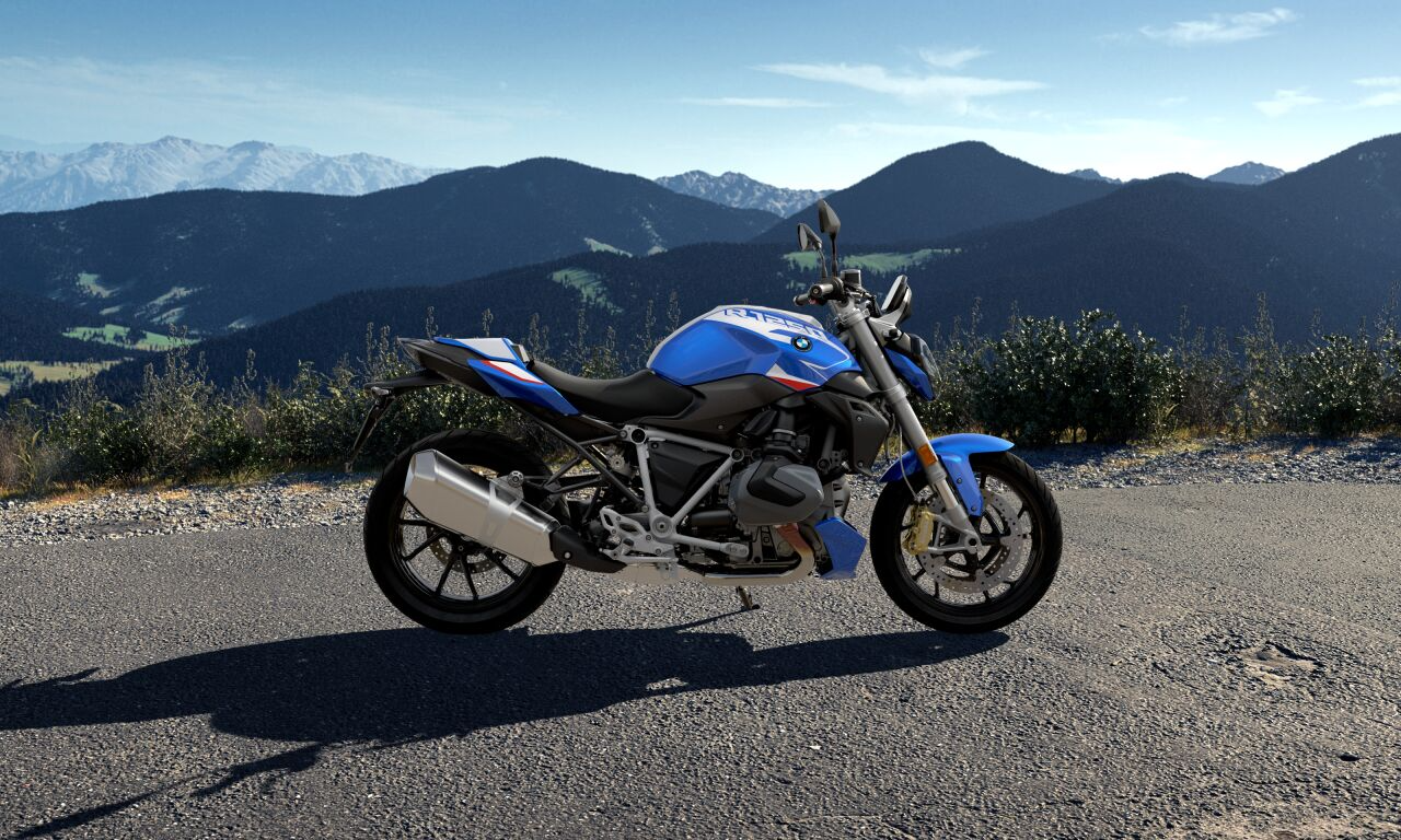 2023 BMW R 1250 R standing near mountains